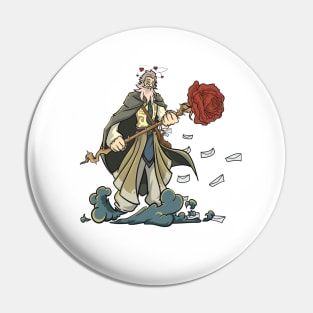 Roleplaying RPG Valentines Day TableTop D20 Dice Wizard Gift Pin