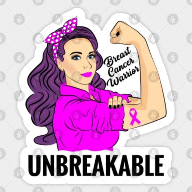 Never Underestimate A Breast Cancer Warrior Who Is' Sticker