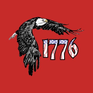 1776 Bald Eagle for Independence Day July 4th T-Shirt