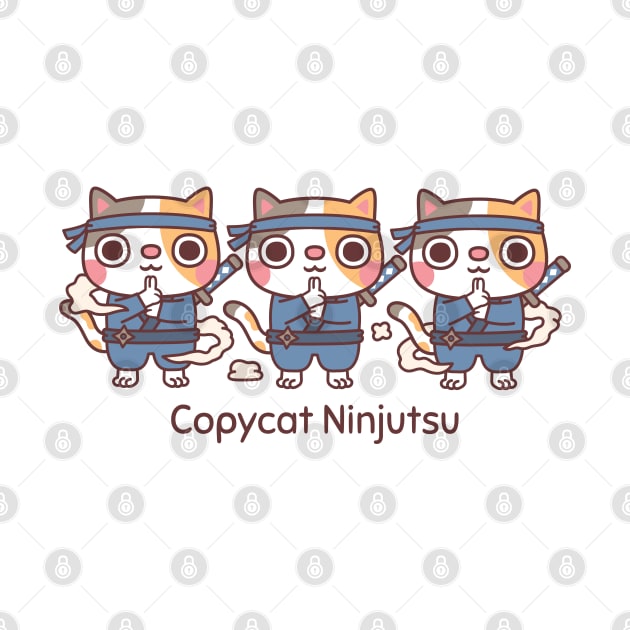 Cute Ninja Cats Copycat Ninjutsu Funny by rustydoodle