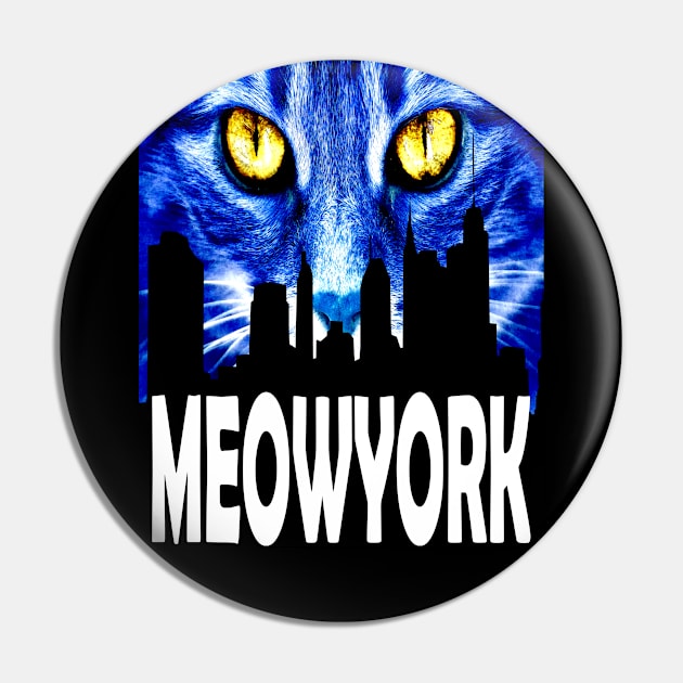 Cool Cat Meowyork Buildings Pin by vnteees1