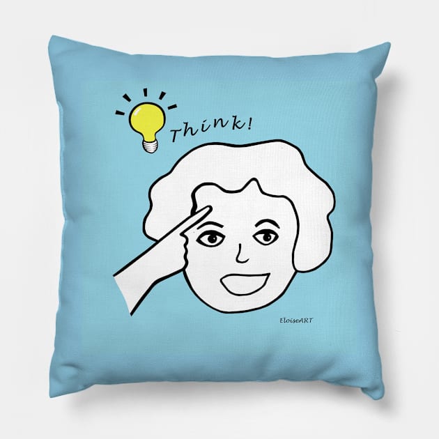 ASL Think Pillow by EloiseART