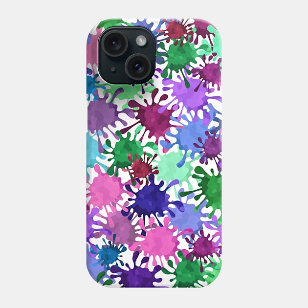 Neon Paint Splatter Phone Case by SartorisArt1