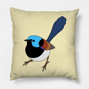 Lovely Fairy Wren Pillow