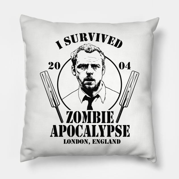 I Survived the Zombie Apocalypse Pillow by Alema Art