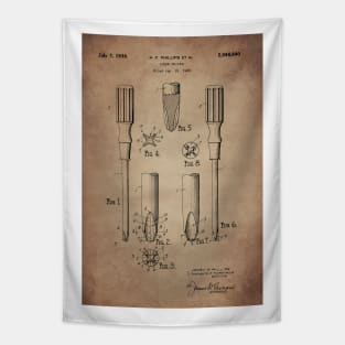 Vintage screw driver patent Tapestry