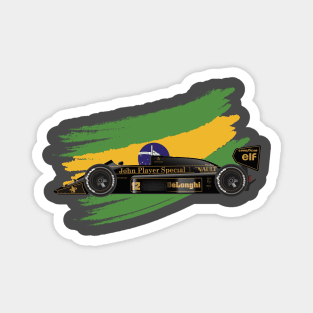 Ayrton Senna's Lotus 98T Illustration Magnet