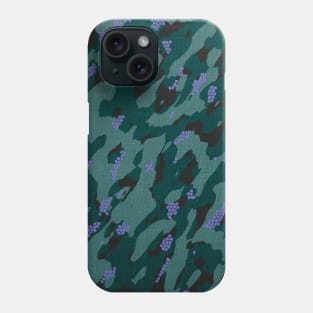 Camouflage - teal Phone Case