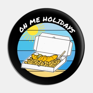 On Me Holidays, Seaside Fish And Chips, Summer Pin