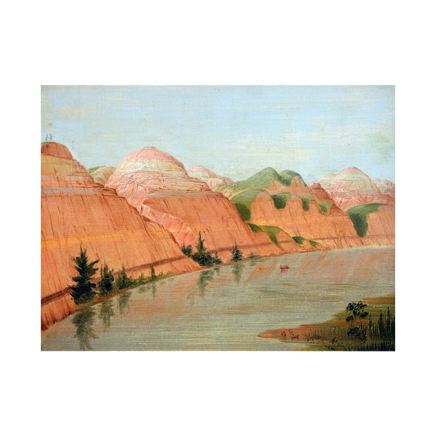 George Catlin Magnificent Clay Bluffs, 1800 Miles above St. Louis by pdpress