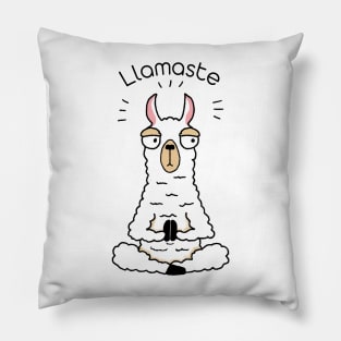 Llama yoga pose Pillow