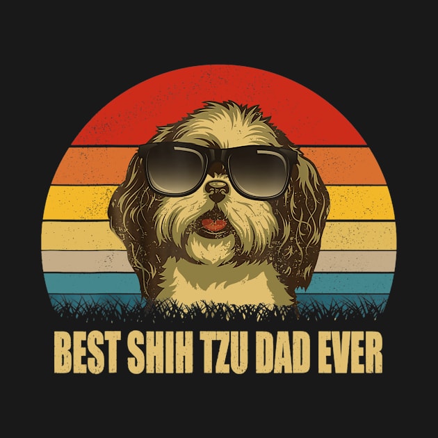 Best Shih Tzu Dog Dad Ever Gift by Fowlerbg