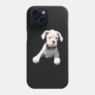 Adorable White Boxer Puppy Phone Case