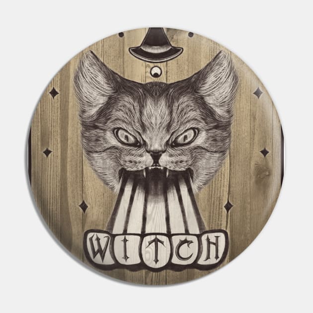 The Witch's Cat Pin by MonoMano