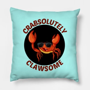 Crabsolutely Clawsome | Crab Pun Pillow
