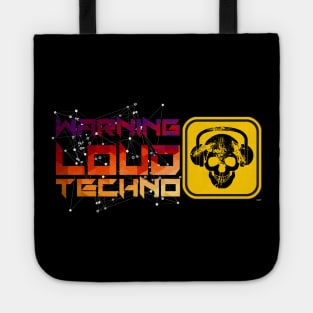 Loud Techno Warning EDM Music Tote