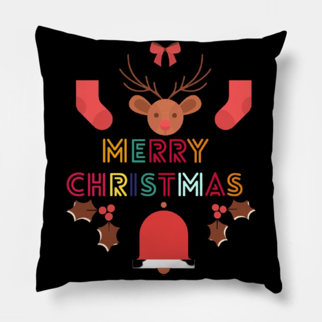 Merry Christmas Pillow by Artistic Design