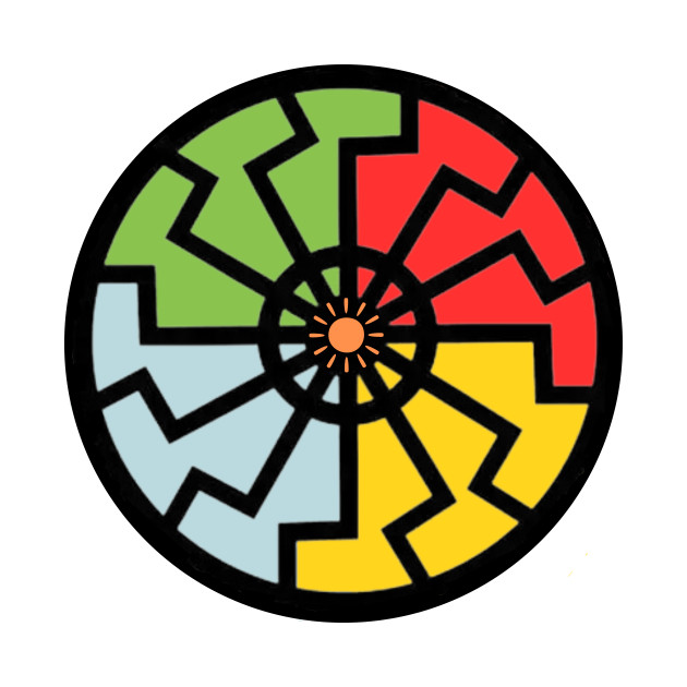 Colored Sun Wheel Symbol by MelloHDesigns