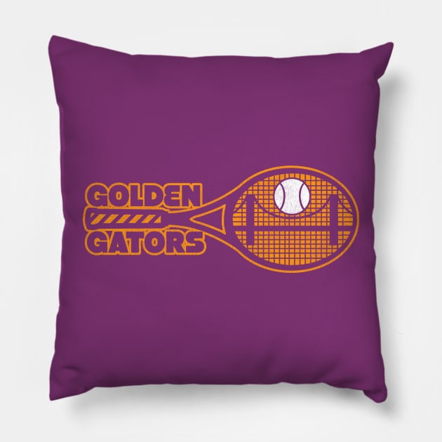 San Francisco Golden Gaters Defunct 70s Tennis Team Pillow by darklordpug