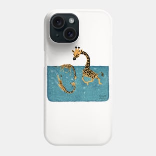 Deep Sea Giraffes orange Phone Case