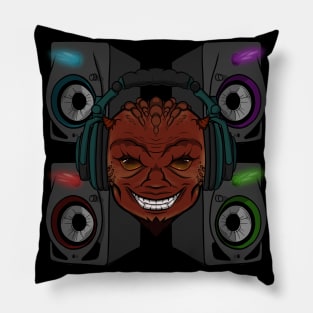 Devil's Deejay (no caption) Pillow