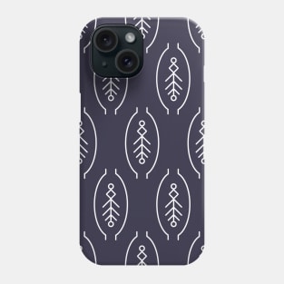 White Scandinavian runes pattern Phone Case