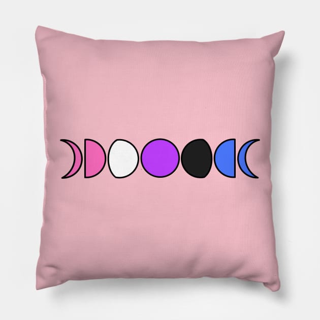 Pride Moons Genderfuid Pillow by FilthyAnimals