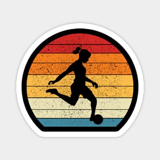 Soccer Girl Vintage Retro 70's and 80's Magnet