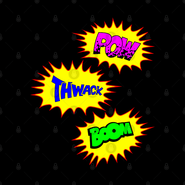 Pow, Thwack, Boom Comic Sounds by Designs by Darrin