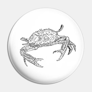 Crab - Pen and ink drawing Pin