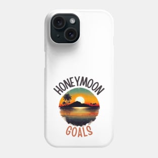 Honeymoon Goals Tropical Vintage Sunset Phone Case