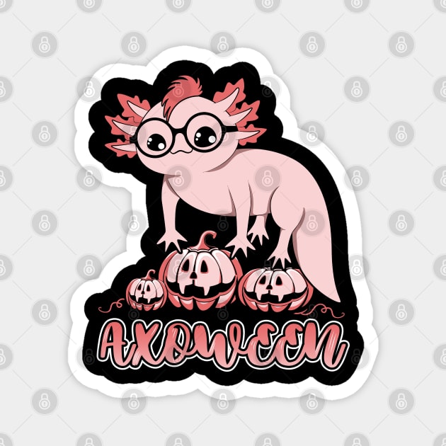 Axolotl halloween costome, cute axolotl, axolotl lover Magnet by Lekrock Shop