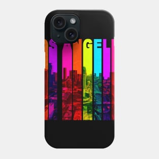 Retro Los Angeles California Cityscape Skyline Phone Case