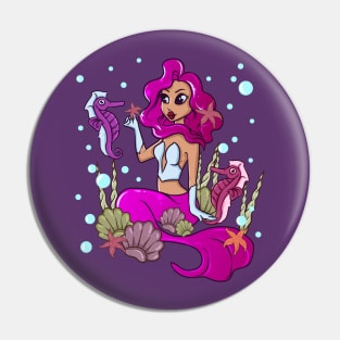 Mermaid Seahorse Cute Ocean Mythical Magical Pin