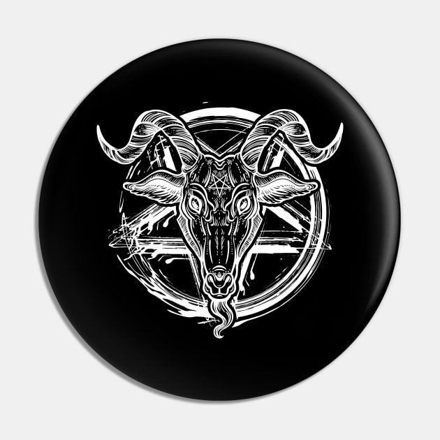 Baphomet Satanic Pentagram Symbol Pin by pa2rok