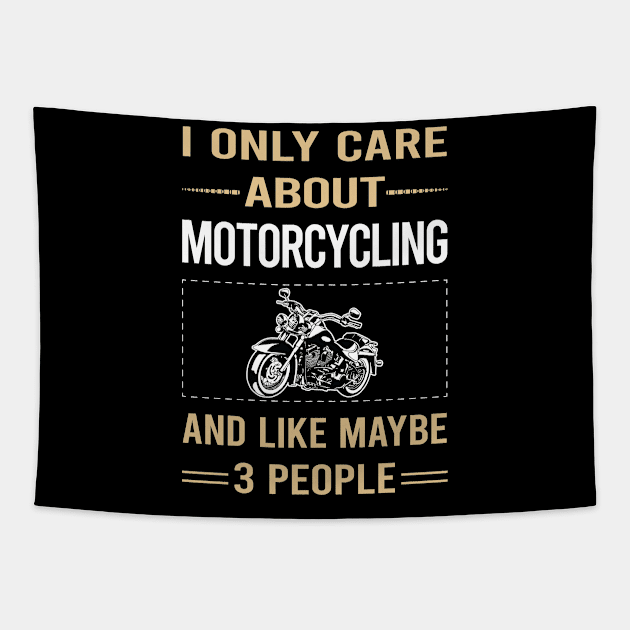 Funny 3 People Motorcycling Motorcycle Motorbike Motorbiker Biker Tapestry by relativeshrimp