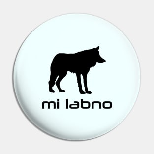 I'm A Wolf (Lojban) Pin