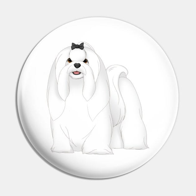 Maltese Dog Pin by millersye