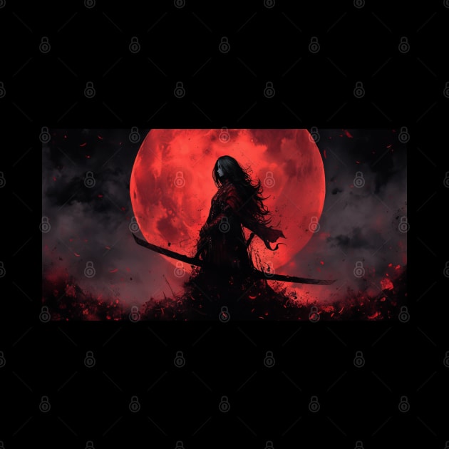 Blood Moon Witch Hunter Samurai Scythe by Nightarcade