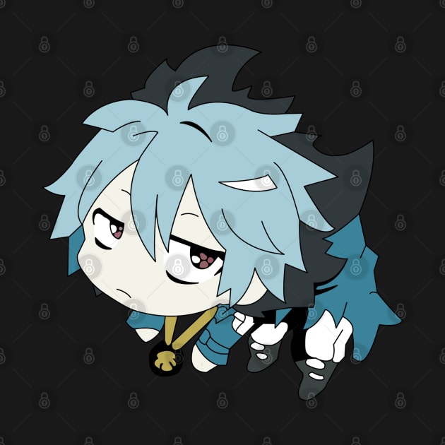 Servamp Kuro Chibi Cute Sleepy Ash by oneskyoneland