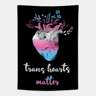 Transgender Anatomical Heart Watercolor Floral Trans Pride Tapestry