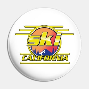 ski California 80s logo Pin