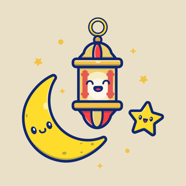 Cute Lamp Lantern With Moon And Star by Catalyst Labs