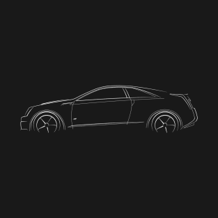 Cadillac CTS-V coupe - profile stencil, white T-Shirt