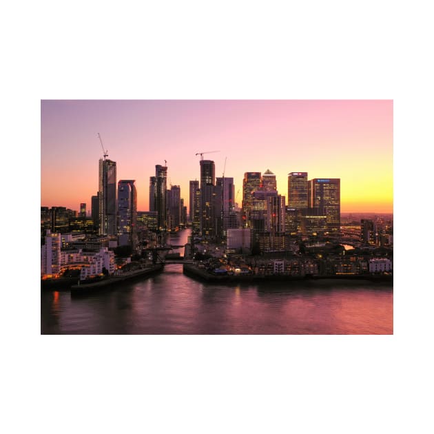 London Canary Wharf Sunset by OctoVision