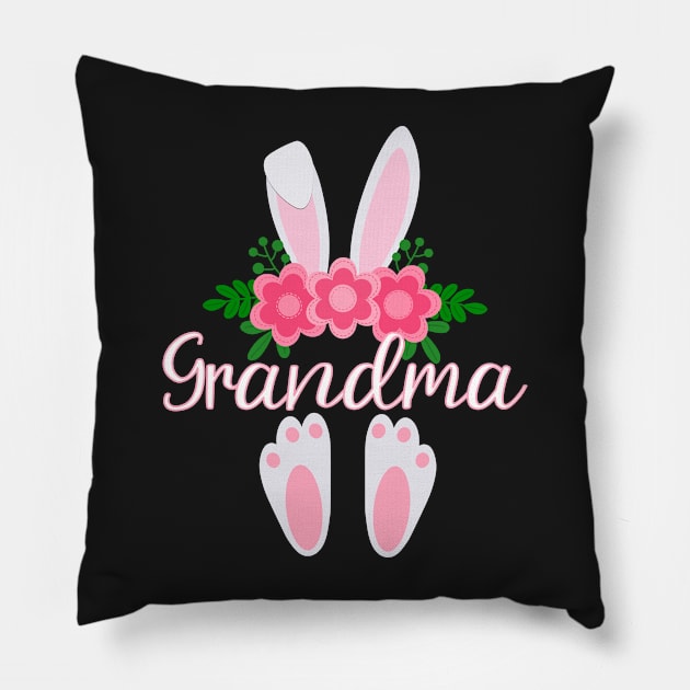 EASTER BUNNY GRANDMA FOR HER - MATCHING EASTER SHIRTS FOR WHOLE FAMILY Pillow by KathyNoNoise