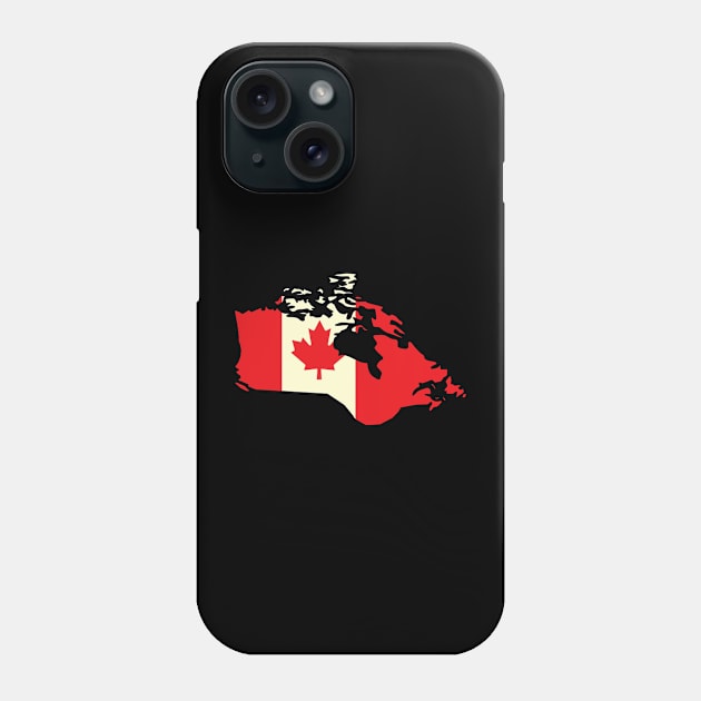 Canadian Flag Map and Leaf Phone Case by consigliop