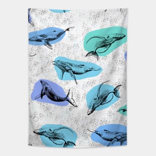 ink whales Tapestry