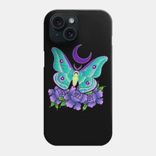 Moth with flowers Phone Case