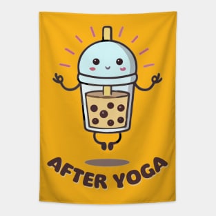 Yoga Coffee BOBA - kawaii Tapestry